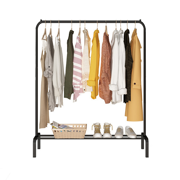 China Supplier Clothes Racks Freestanding Heavy Duty Metal Garment Clothing Rack with Hooks