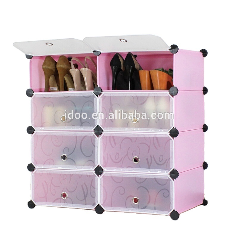 Simple shoe shelf modern assembly plastic small shoe cabinet   Storage box