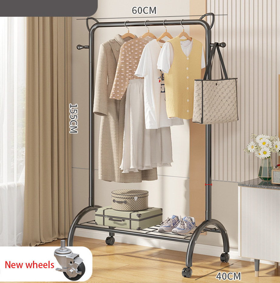 Garment Rack with Bottom Shelf Clothing Rack for Hanging Clothes Coats Skirts Shirts Sweaters Gold