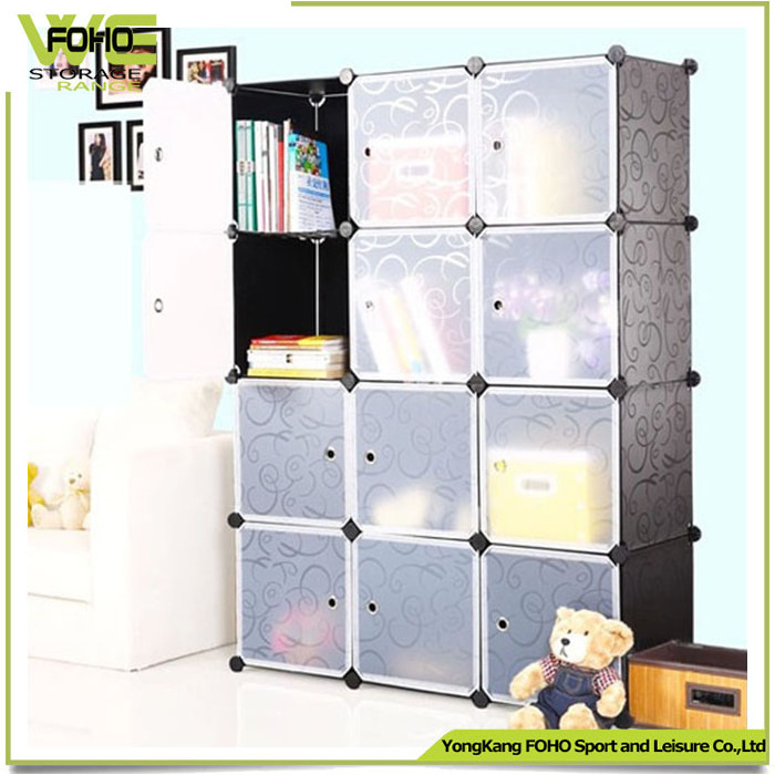 12 cubes black color PP material Storage organizer (FH-AL0043-12)