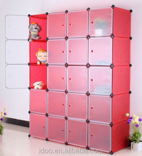 Easy assemble panel wardrobe closet ideas, each cube stands for 10-15kgs cloth cabinets heavy duty storage bins (FH-AL0069-20)