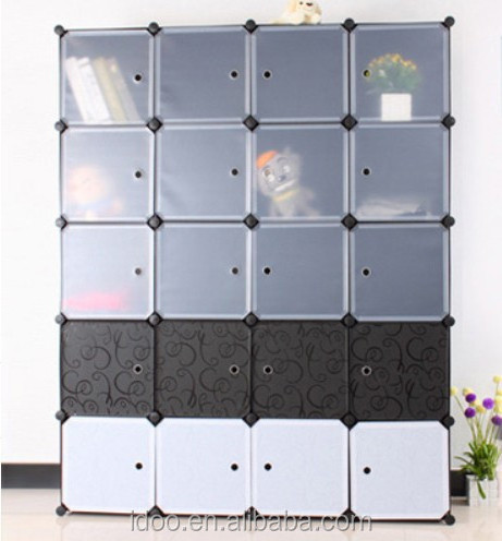 Easy assemble panel wardrobe closet ideas, each cube stands for 10-15kgs cloth cabinets heavy duty storage bins (FH-AL0069-20)