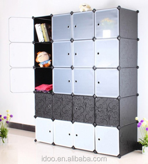 Easy assemble panel wardrobe closet ideas, each cube stands for 10-15kgs cloth cabinets heavy duty storage bins (FH-AL0069-20)