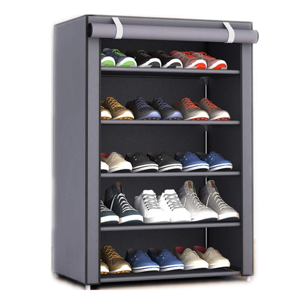 Wholesale OEM  Shoe Stand Rack 5 Tier Dustproof Home Furniture Non-woven Fabric Shoe Rack