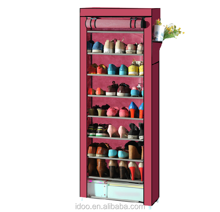 Modern plastic cubby shoe rack/ shoes display rack/ umbrella shoe rack