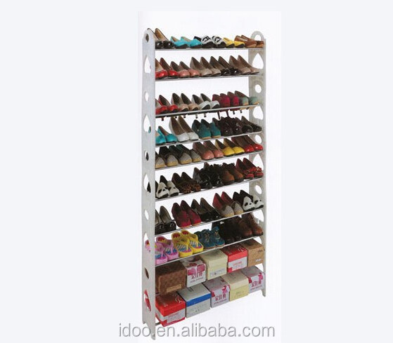 Support All Customization Shoe Racks Stands Modern Plastic Portable 10 Tiers Shoes Racks Cabinet