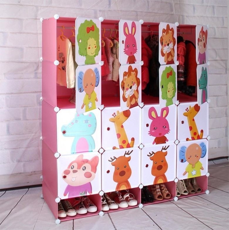 Kids Modern Portable Wardrobes Bedroom Closet Wardrobe With Shoe Cabinet Bedroom Wardrobe Closet