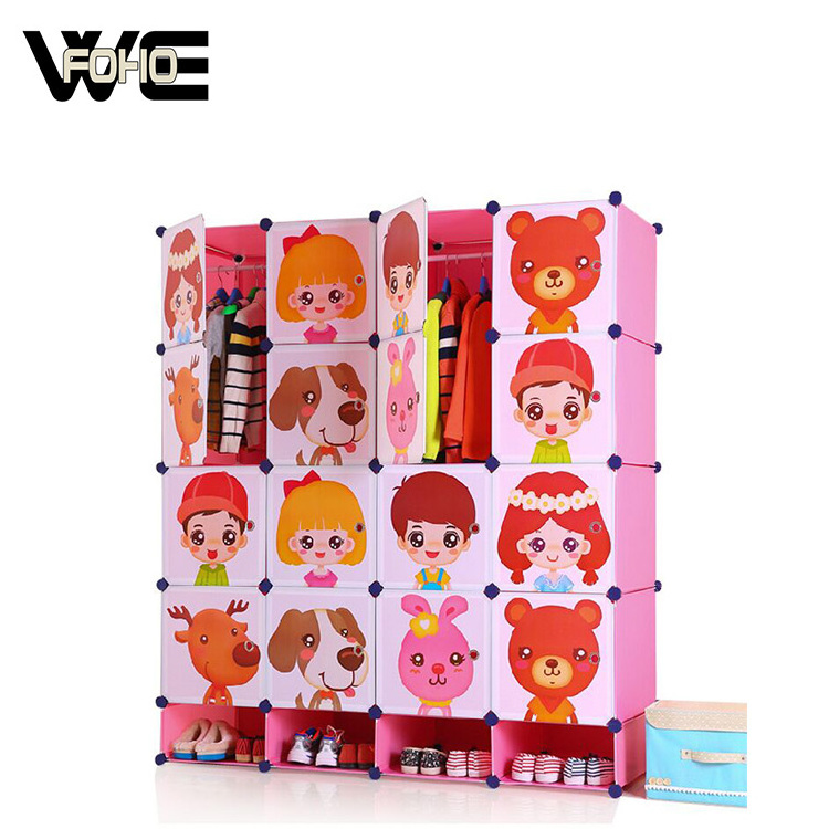 Kids Modern Portable Wardrobes Bedroom Closet Wardrobe With Shoe Cabinet Bedroom Wardrobe Closet