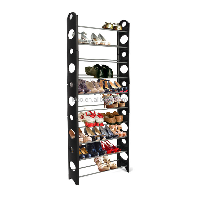 Premium Factory Storage Racks Organizer Plastic Modern Easy to Assemble 10 Tier Shoes Rack