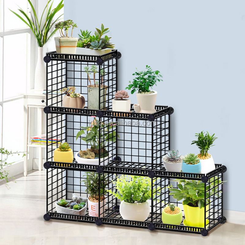 Metal wire rack display kitchen home flowerpot multifunction wall mounted wire shoe rack