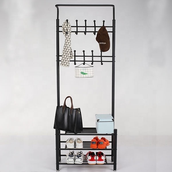 Multifunction Clothing Rack Metal Shelving Shoes Rack Clothes Hanger Shelf