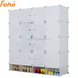 DIY assembled plastic wardrobe armoire with adjustable shapes FH-AL0052-16