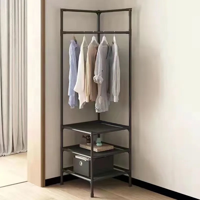 New style corner simple floor hanging clothes rack  indoor assembly clothes rack