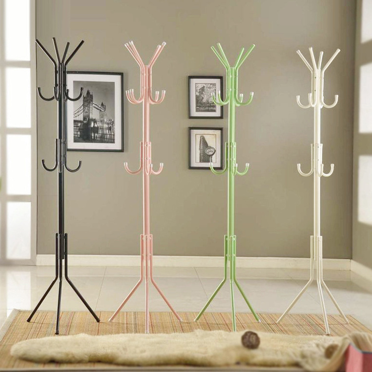 Factory Directly Sale Metal Coat Rack Home Furniture Colorful Standing Hanger Coat Stand