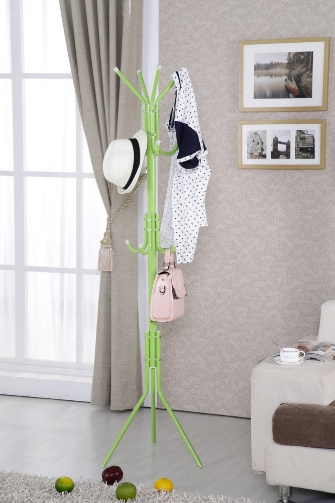 Modern Metal Iron Clothes Rack Cheap Colored Living Room Furniture Home Bedroom Gym Laundry-Multi-Purpose Coat Hanger Stand