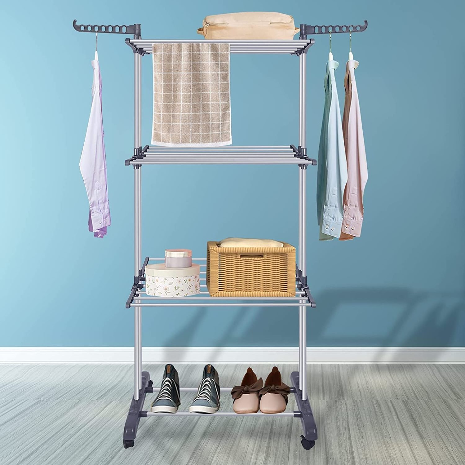 Factory Direct Sales Removable Wall Mounted Stand Hanger Drying Clothes Rack drying clothes rack