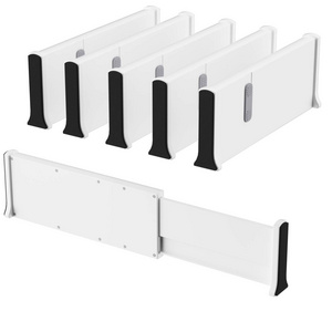 Factory Manufacture Modern Abs Kitchen Drawer Organizers White Household Adjustable Divider