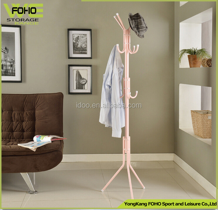 Factory Directly Sale Metal Coat Rack Home Furniture Colorful Standing Hanger Coat Stand