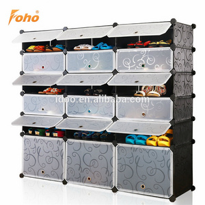 Diy Assemble PP Customized Modern Clear Plastic Box Shoe Cabinet Storage