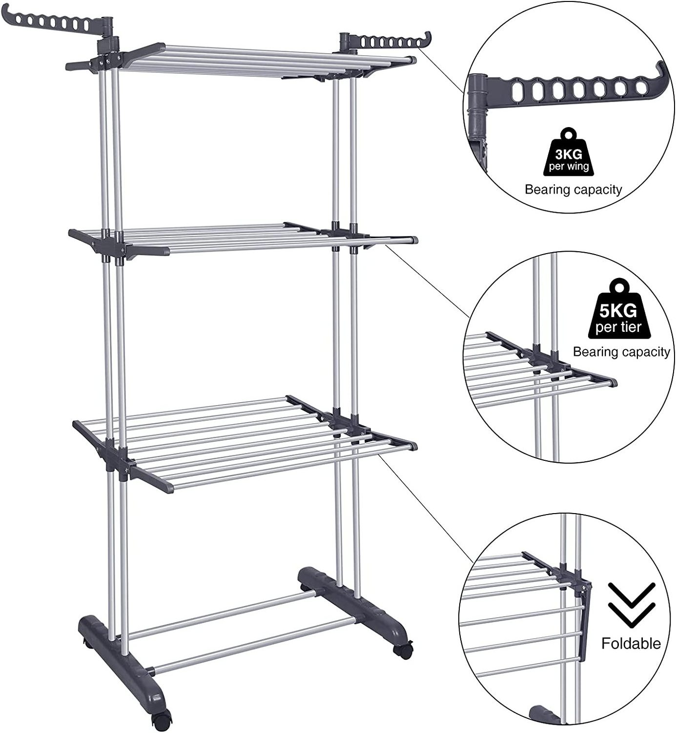 Factory Direct Sales Removable Wall Mounted Stand Hanger Drying Clothes Rack drying clothes rack