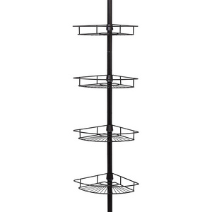 Factory Price Plastic Bathroom Shower Holder Four Tier Storage Bathroom Corner Shelf Rack