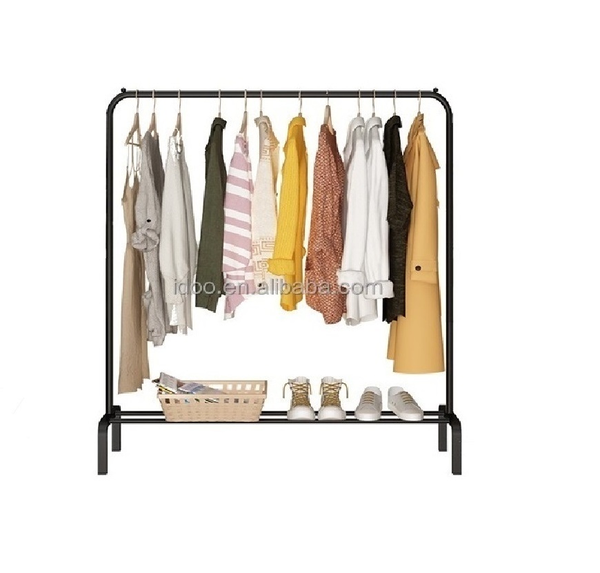 Wind Proof Iron Ball Stainless Steel Stand Clothes Storage Rack