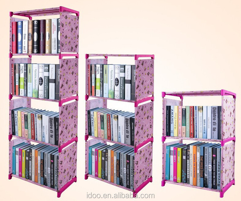 Source Factory Kids Bookshelf French Style Modern DIY Portable Book Shelf for Sale