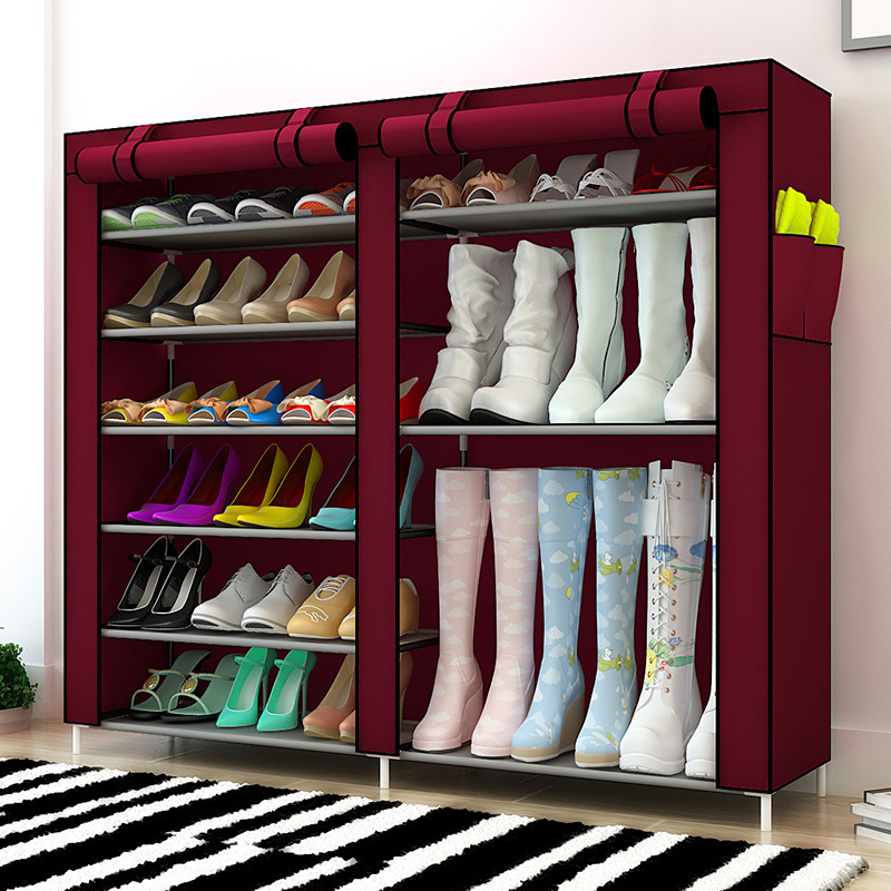 Modern Design Shoe Cabinet Storage Furniture Shoes Shelf Outdoor Metal Cloth Shoe Rack Cabinet