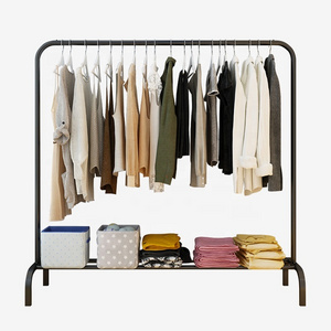 Lowest Price Garment Rack Bedroom Furniture Metal Clothes Hanger Stand Storage Shelf Rack