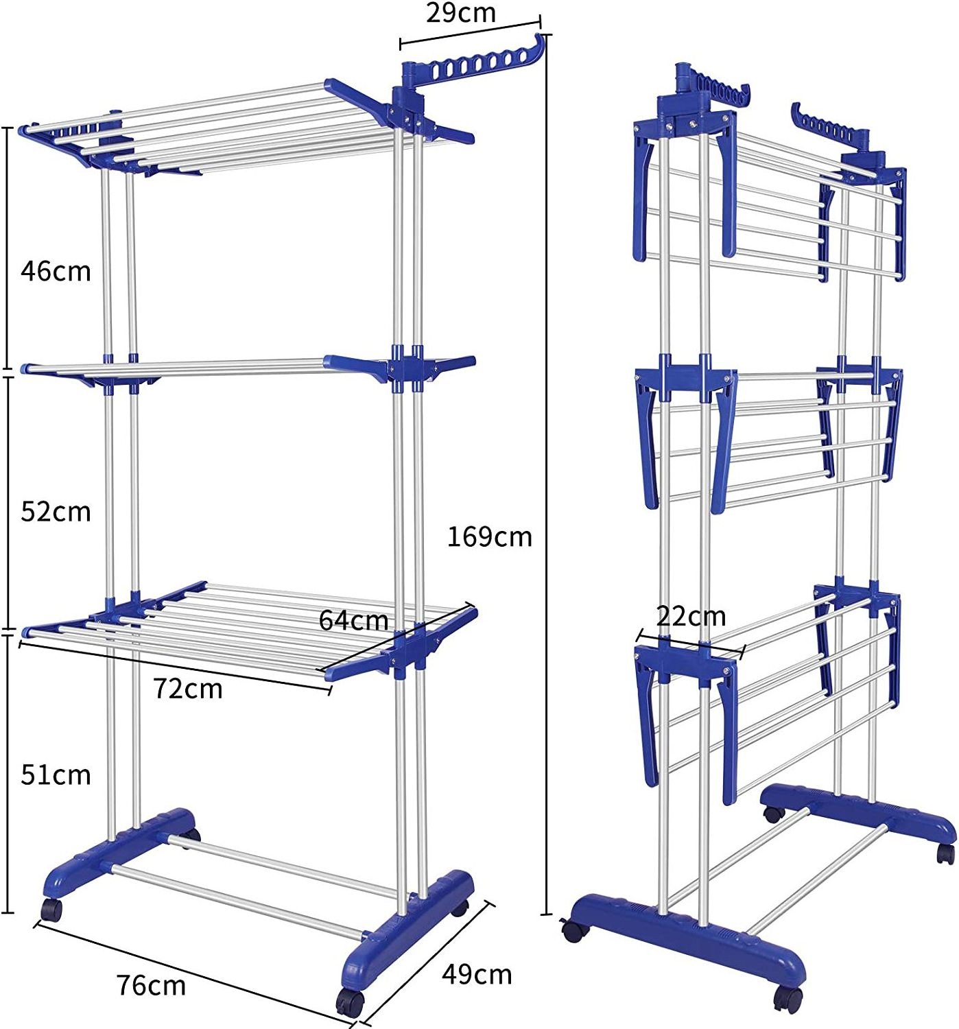 Factory Direct Sales Removable Wall Mounted Stand Hanger Drying Clothes Rack drying clothes rack