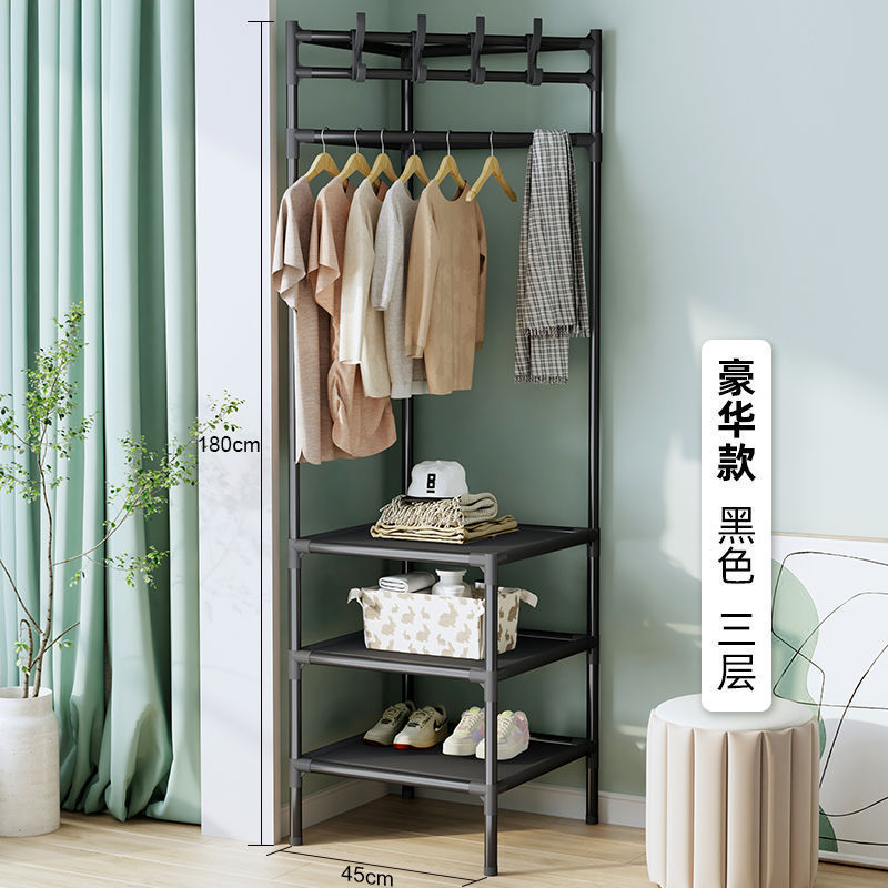 New style corner simple floor hanging clothes rack  indoor assembly clothes rack