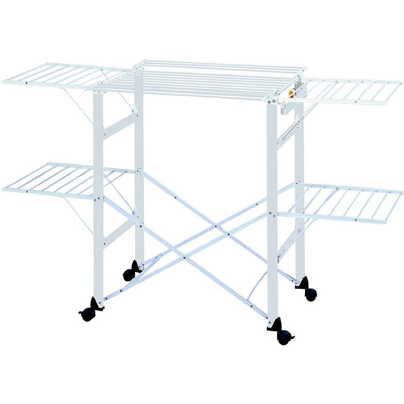 Quality Assurance Foldable Clothes Drying Rack Push-pull Aluminium Nylon Clothes Drying Rack,plastic dresser