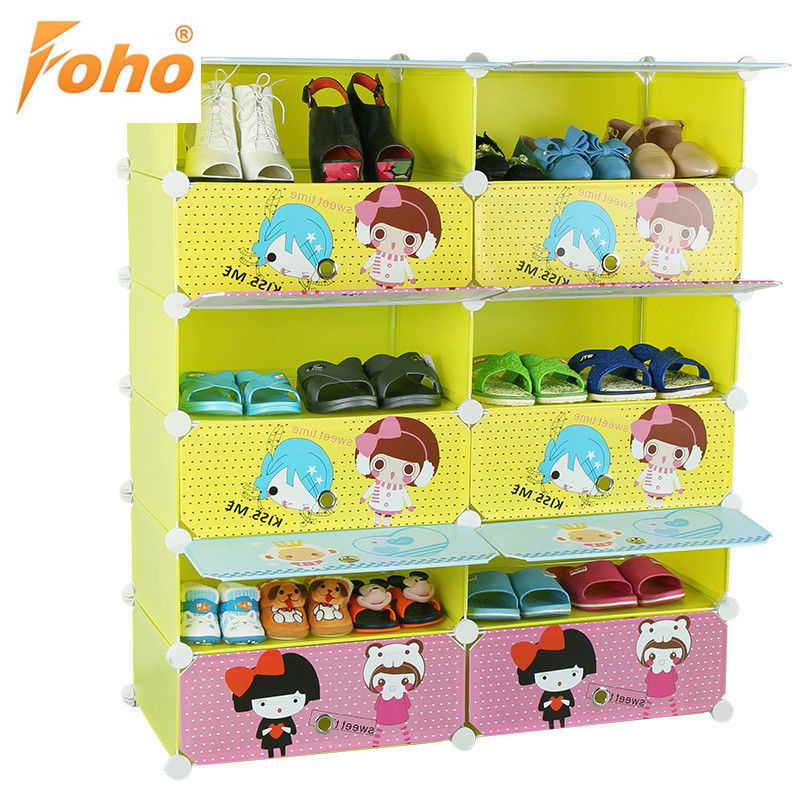 Environmental Plastic Diy Shoe Cabinet Shoe Rack Small Plastic Shoe Cabinet For Children