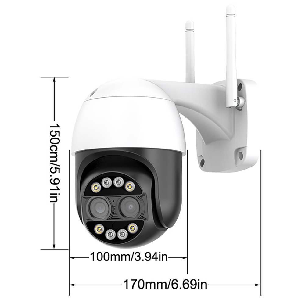 Good Quality Dual Lens 8MP 4K Auto Tracking Wifi PTZ Camera Wifi IP AI CCTV Security Camera