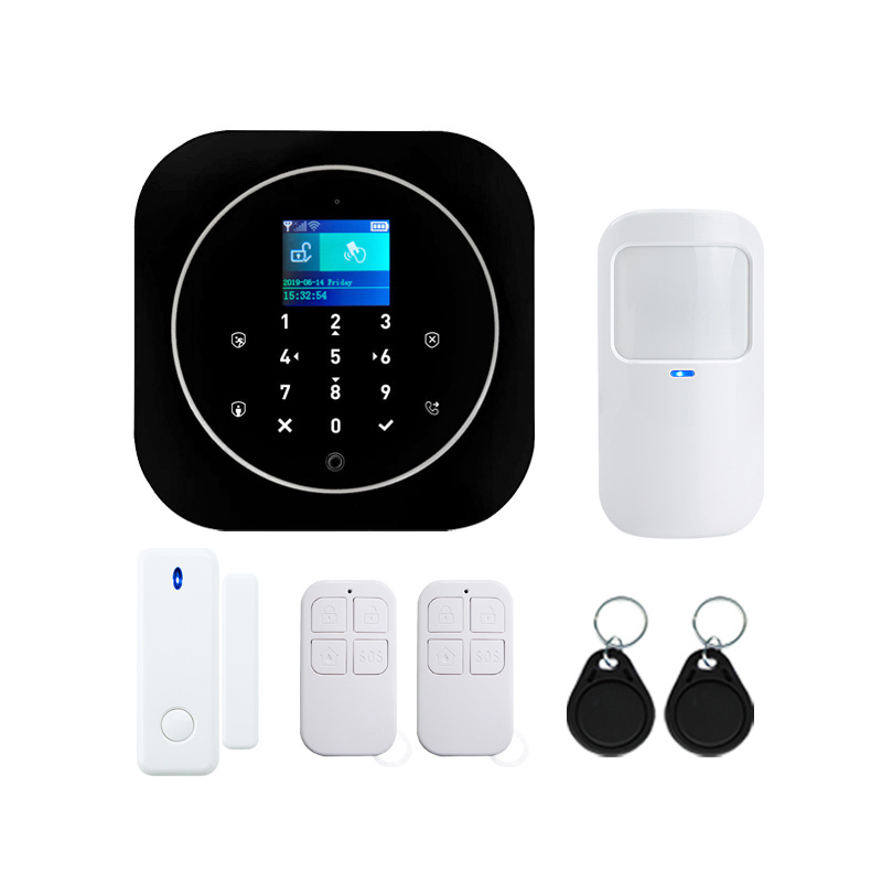 DIY 433MHz wireless tuya home elder elderly alarm kit power failure gsm sms alarm system with window door sensor vibration alarm