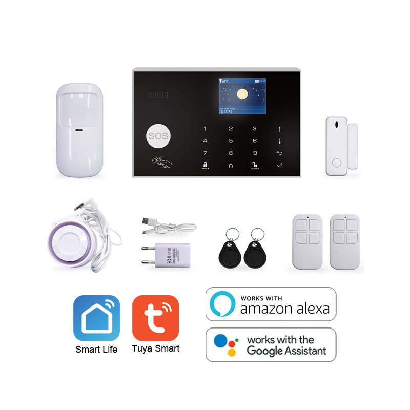 DIY Tuya smart alarm system 4g with wifi cigarette smoke detector