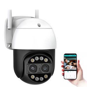 Good Quality Dual Lens 8MP 4K Auto Tracking Wifi PTZ Camera Wifi IP AI CCTV Security Camera