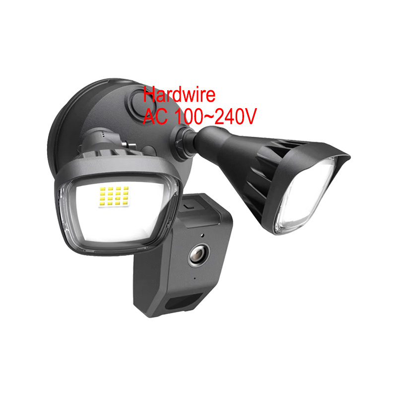 1080P 3MP 2K LED flood light outdoor wireless wifi CCTV security tuya wired floodlight camera with motion sensor PIR activated