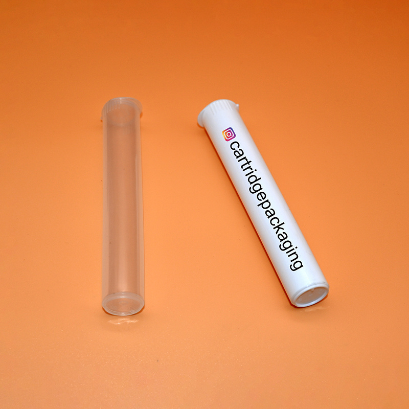 Child Proof Plastic Tube Bag For Cartridges Packaging Pp Tubes Custom Pop Top Colored Plastic Tubes 116 Mm