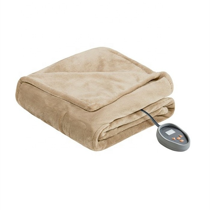 Wholesale cheap warm electric throw heated blanket for winter uk plug electric blanket heated