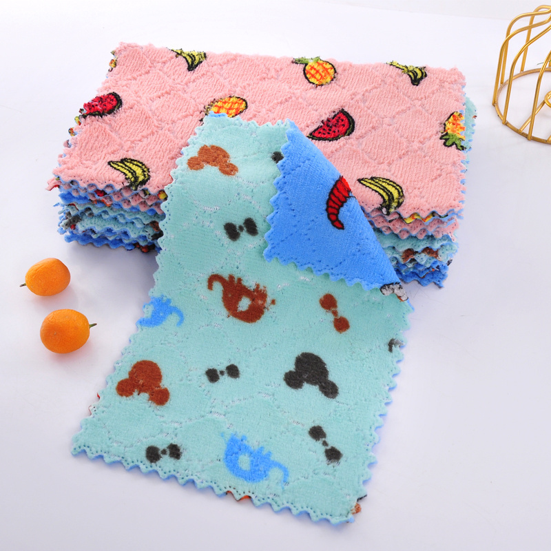 wholesale Stock Washable Professional MicrofiberT Dish Cloth Household Dust towel Lazy Kitchen washcloth Nonstick Wiping Rags