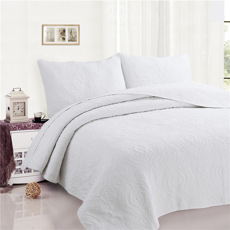 Colcha De Cama Cubrecamas Cotton Luxury Bed King Size Plain Quilts Wholesale Bedspread Set On The Bed