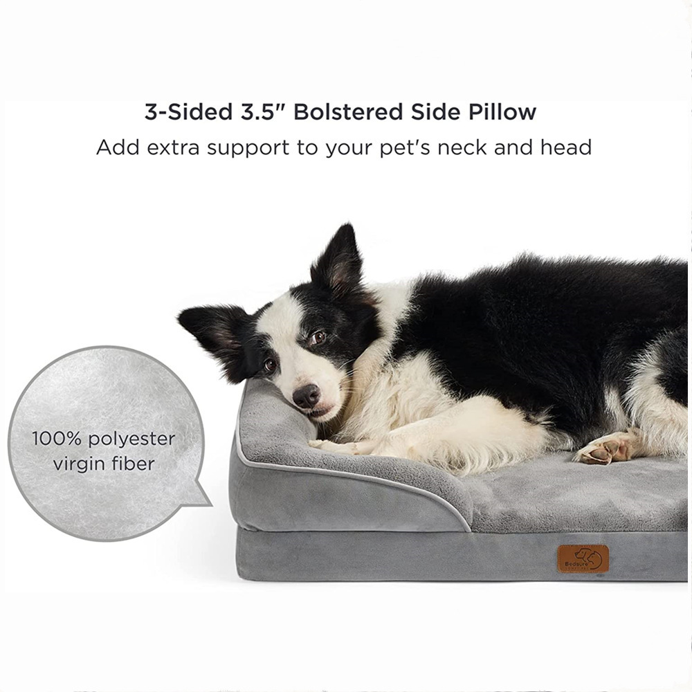 Waterproof Washable Removable Cover Pet Dog Bed Sofa Orthopedic Foam Bolster haute diggity dog Bed