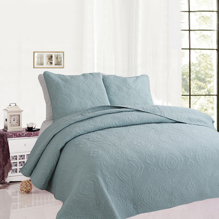 Colcha De Cama Cubrecamas Cotton Luxury Bed King Size Plain Quilts Wholesale Bedspread Set On The Bed