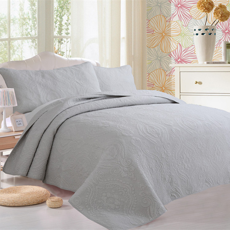 Colcha De Cama Cubrecamas Cotton Luxury Bed King Size Plain Quilts Wholesale Bedspread Set On The Bed