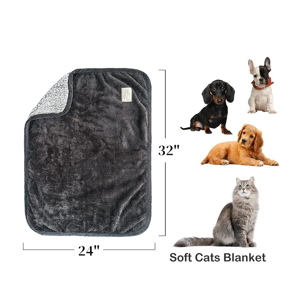 Extra Large Plush Sherpa Fleece Crate Pad Mat Waterproof Cat Puppy Dog Bed Cover Pet Blanket