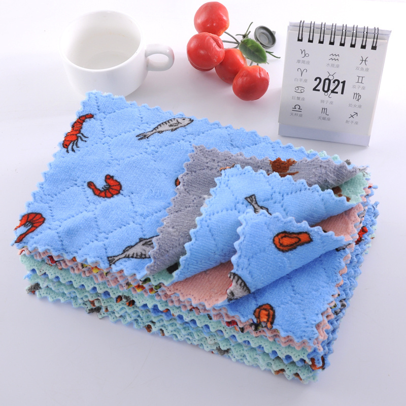 wholesale Stock Washable Professional MicrofiberT Dish Cloth Household Dust towel Lazy Kitchen washcloth Nonstick Wiping Rags