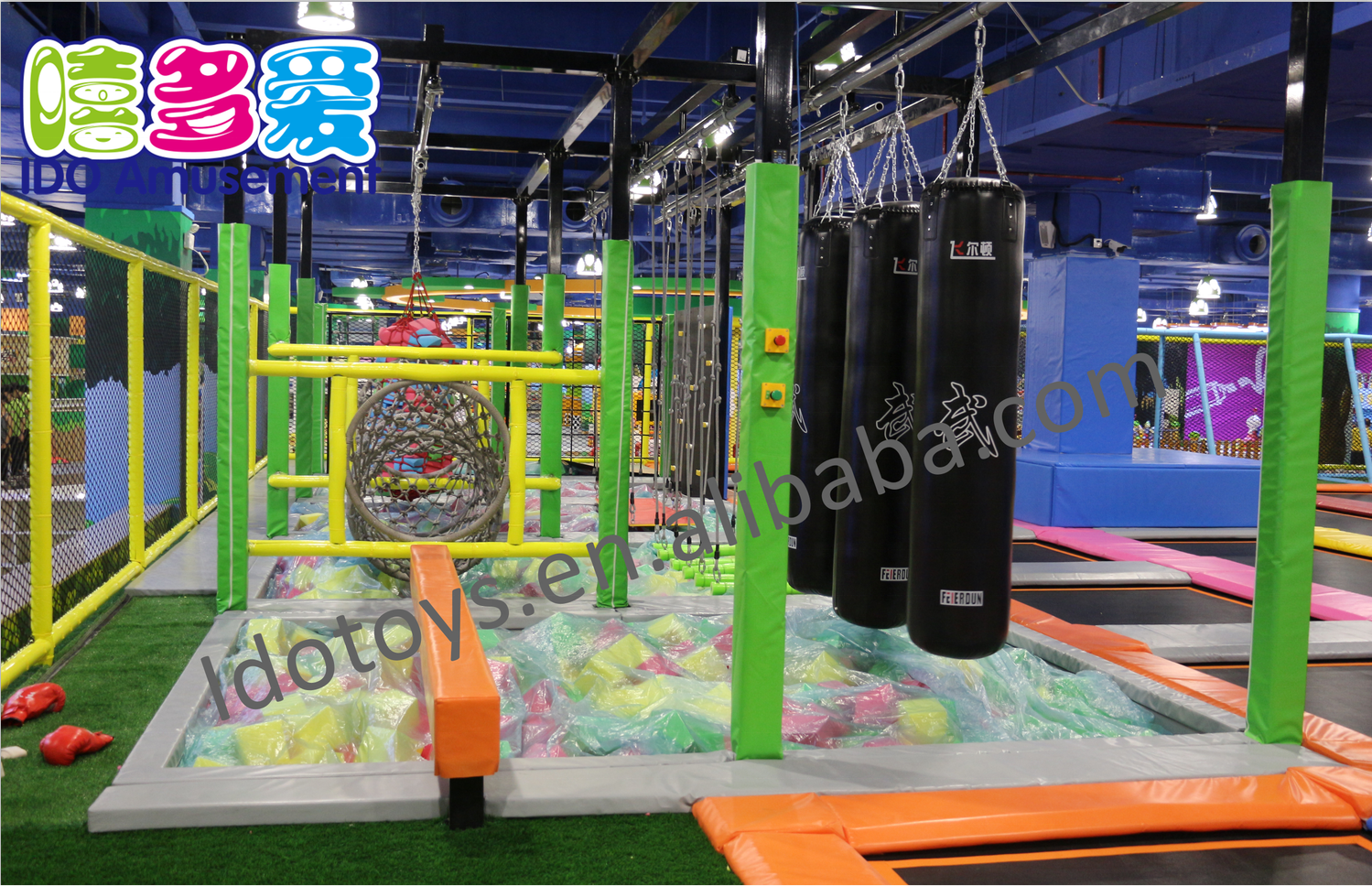 New Design Welcome OEM/ODM Adult/Kids Indoor Jumping Trampoline Park Playground Equipment With Foam Pit For Sale