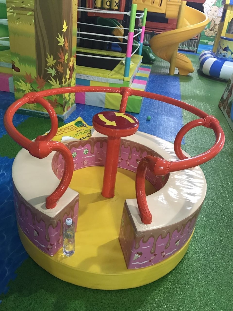 Tea Cup Carousel Kids Electric Soft Play Playground Equipment Roundabout Indoor Guangzhou