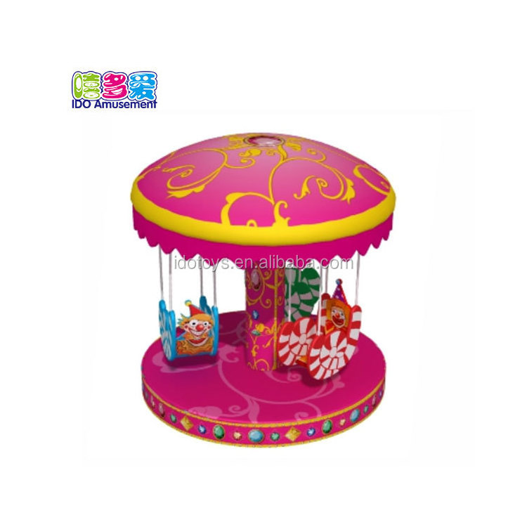 Children Indoor Electric Playground Equipment Soft Play Carousel Swing